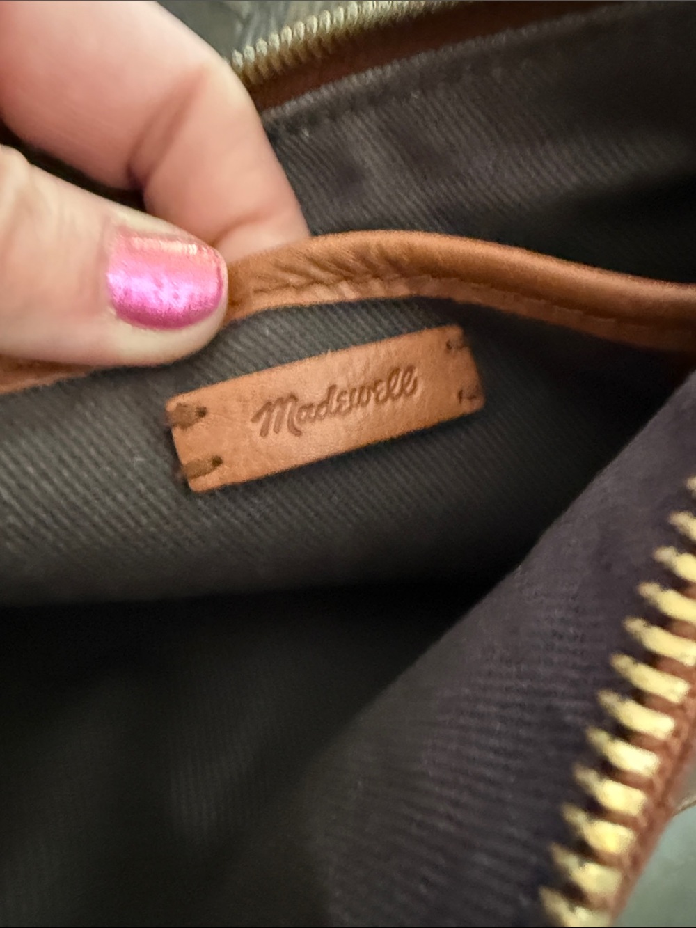 Madewell Simple Brown Leather Crossbody Bag Adjustable Strap - Picture 9 of 9